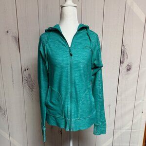 North Face Women’s Full-Zip Hooded Jacket Teal Size Medium Style A4M6 Thumbholes